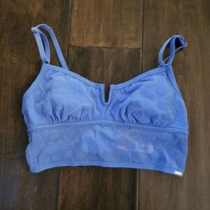 NWT Pink Victoria's Secret Blue Flower Mesh Bralette